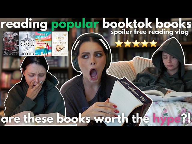 reading popular booktok books📚🎧⭐️ *spoiler free reading vlog*