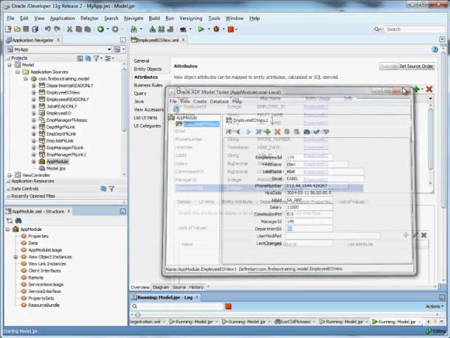 Oracle ADF Training | How to Create an Oracle ADF Entity Object, View Object, Application Module