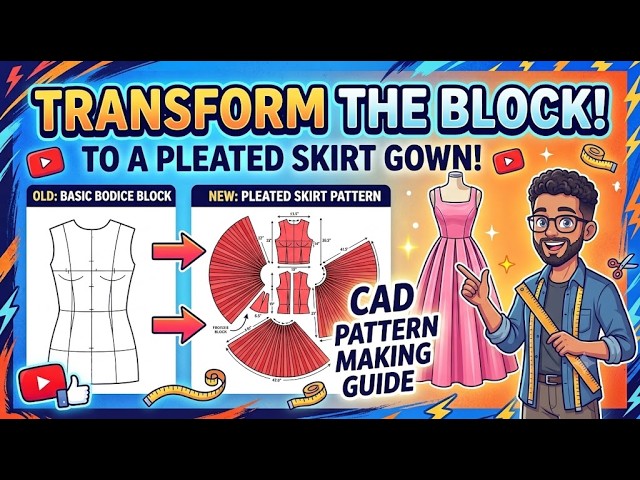 Learn Gown Pattern Making in 20 Minutes | Optitex CAD Tutorial