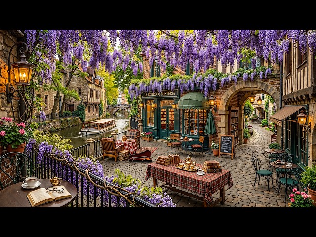 Relaxing Morning Spring Ambience 🌿 Cozy Coffee Shop Vibes with Smooth Jazz Music for Work, Study