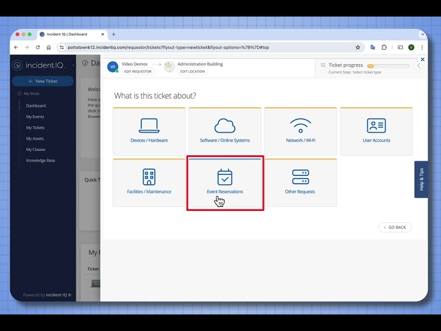 How to use Incident IQ to submit your IT, Maintenance or Event Requests