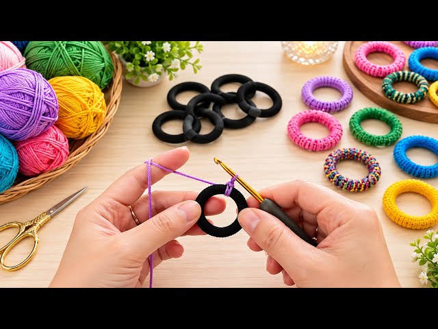 How to Crochet a Beautiful Flower Rubber Buckle | Easy Step-by-Step Crochet Tutorial