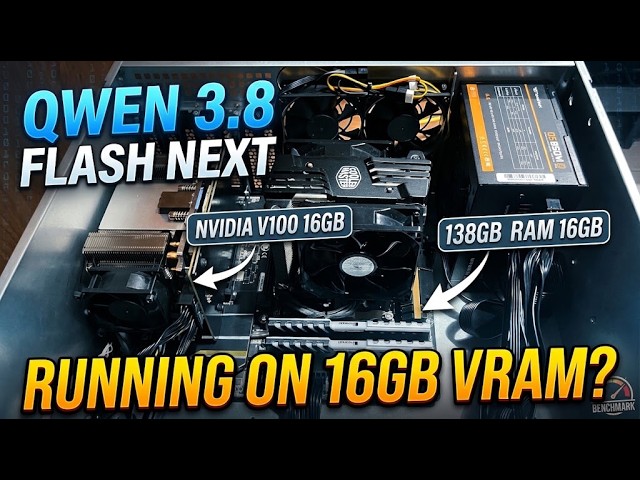 Testing Qwen 3.8 Flash Next on 138GB RAM & V100 16GB GPU