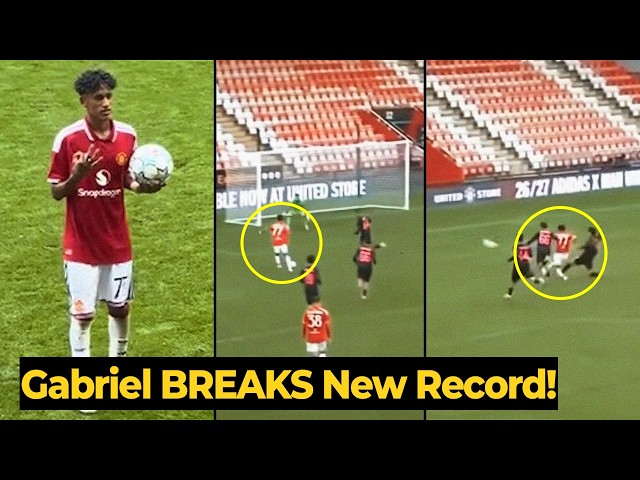 JJ Gabriel STUNS United fans with HAT-TRICK vs Sabah in UEFA Youth League! 🔥