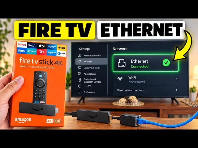 How to CONNECT Fire TV Stick to Ethernet | Use a LAN Cable with an Adapter