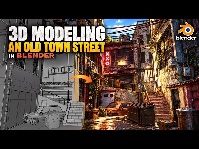 How to Create an Old Town Street in Blender 3D ( Part 5)