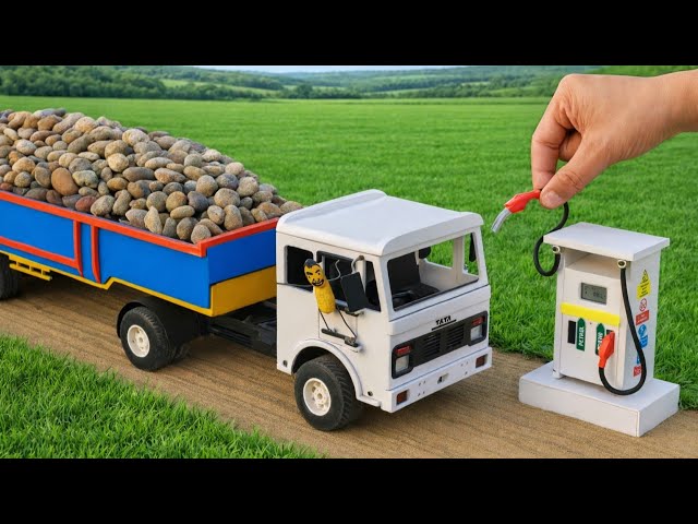 DIY Mini Truck Builds Strong Cement Bridge | Creative Engineering Construction Project