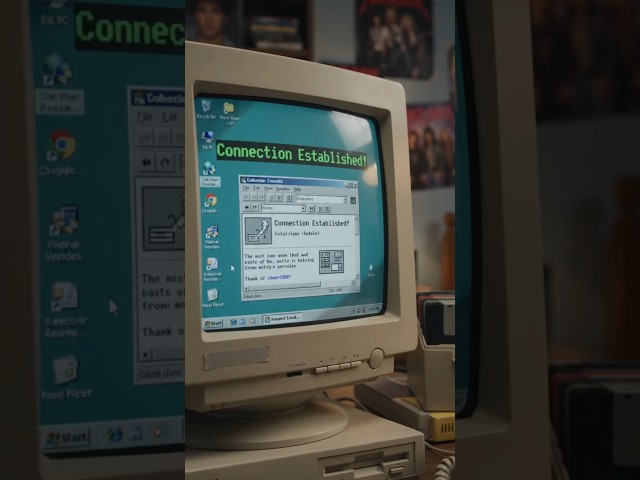 Vintage Internet Connection 🛜 #shorts #youtubeshorts #retrotech90s #internet