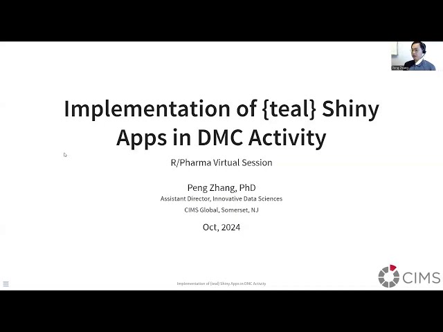 Peng Zhang - Implementation of {teal} Shiny apps in DMC activity