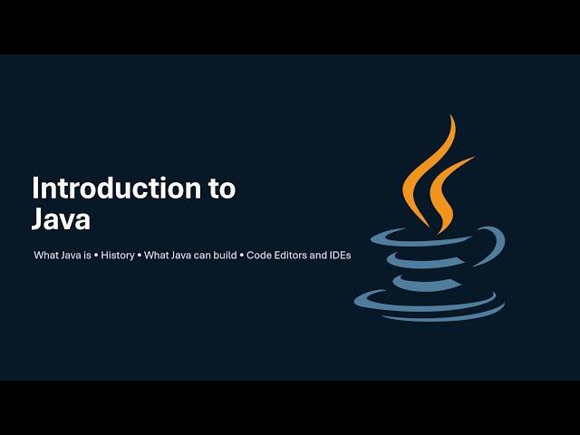01 - Intro to Java