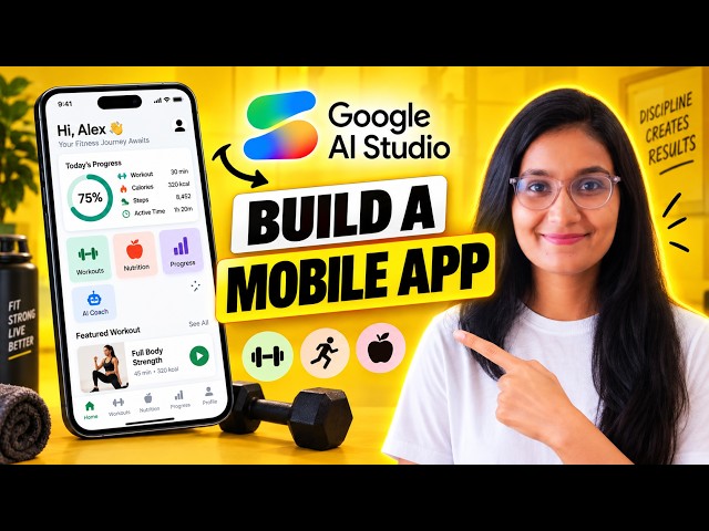 Build a FULLY FUNCTIONAL Mobile App with Google AI Studio | No Coding