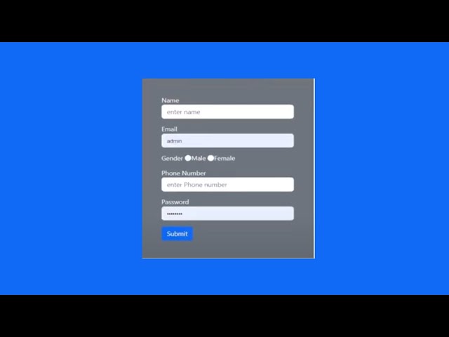 How To Connect HTML Form with MySQL Database using PHP