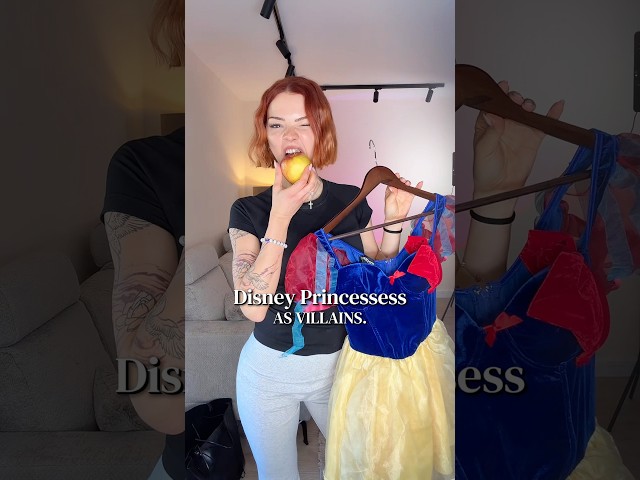 Disney princesses as villains; SNOW SHITE 🥀🐰🍎 #halloweenideas