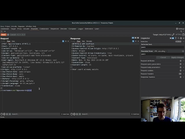 04. Mass Assignment (Privilege Escalation) / Hacking DVWS with Burp Suite
