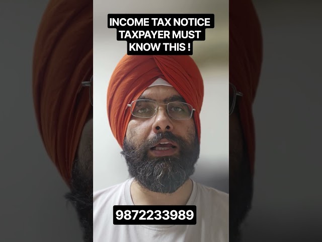 INCOME TAX NOTICE |  TAXPAYER MUST KNOW THIS Rule  #incometax
