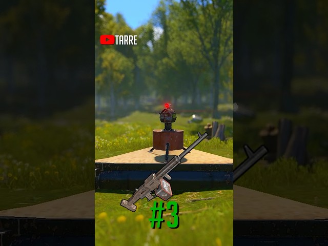 TOP 3 Guns to use inside of Turrets in RUST #rust #rustshorts