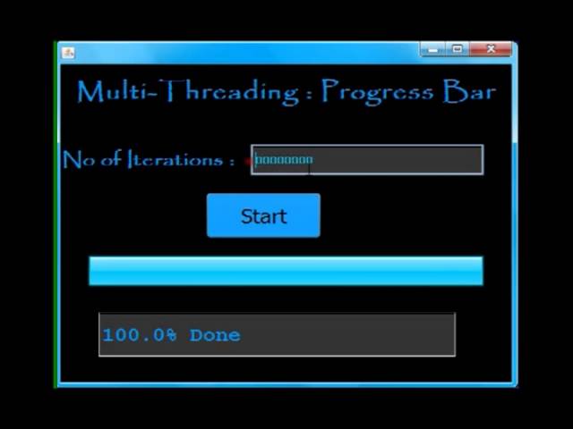 Java : Progress Bar using Multi Threading - Netbeans