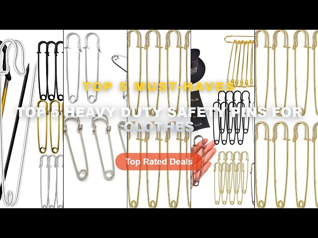 Top 5 Heavy Duty Safety Pins For Clothes: Top 5 Best Sellers - 20pcs Heavy Duty Large Safety Pins fo