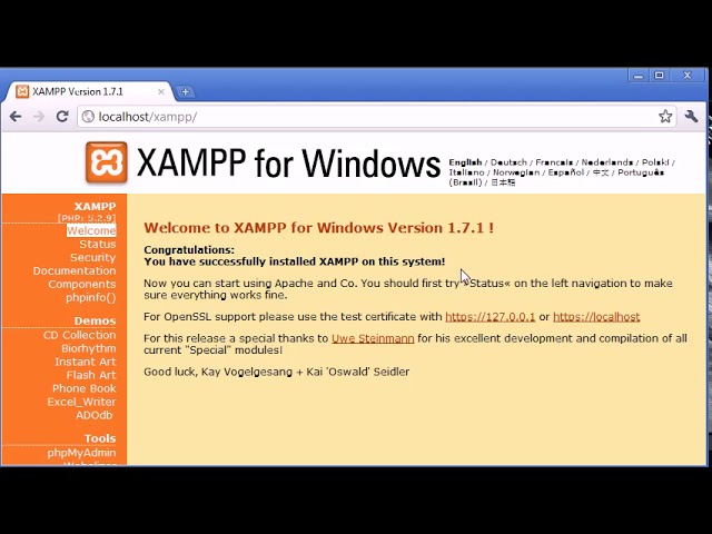 PHP 3  Installing XAMPP Part 2