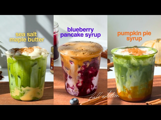 making fall cafe drinks at home (stop spending $8 at the cafe) 🍁 matcha & coffee series