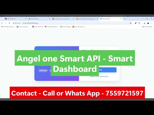 Angel One SmartAPI + Smart Trading Dashboard | Full Algo & AWS Server Control