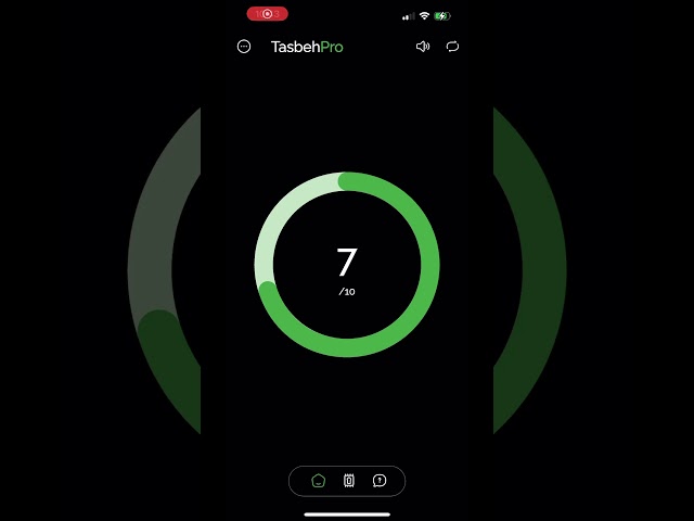TasbehPro confetti animation when reaching your goal