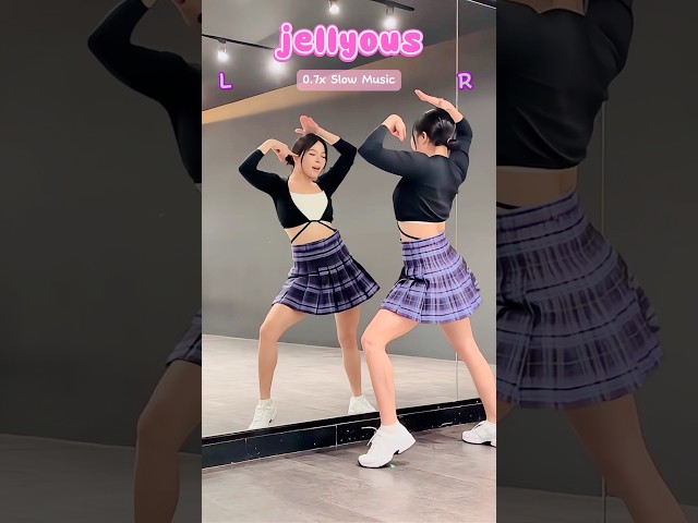 ILLIT (아일릿) ‘jellyous’ #dancetutorial 0.7x Slow Music #dancechallenge
