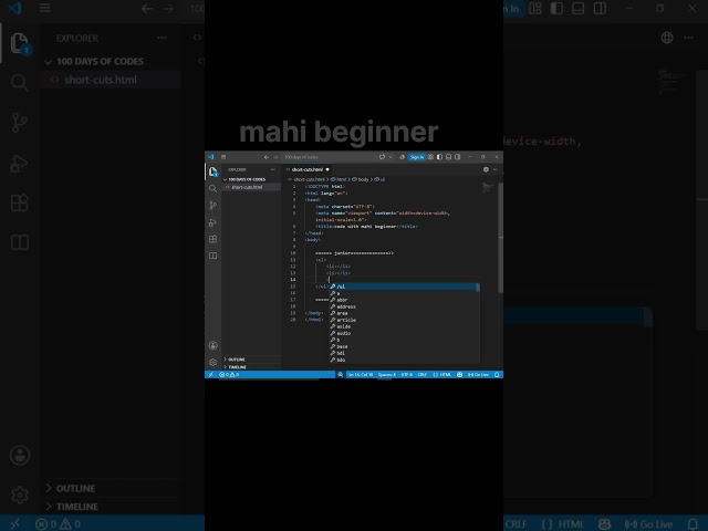 html | senior vs junior 🔥👑😎 html short cuts #webdevelopment #programming #coding #100daysofcode
