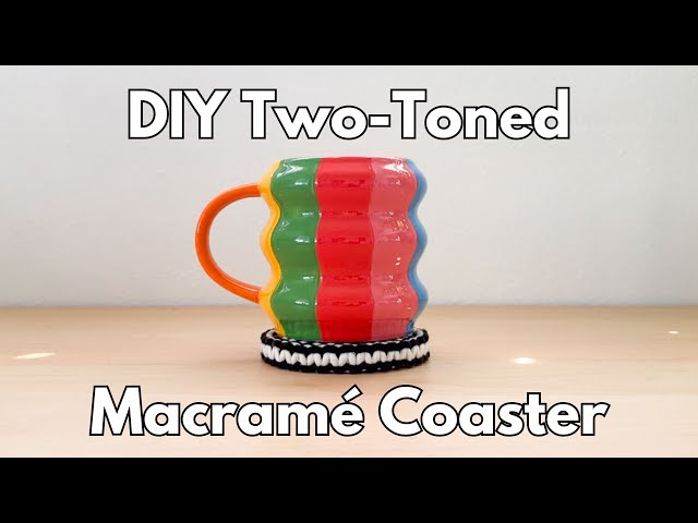 DIY Two Toned Spiral Coaster | Macramé Coaster Step By Step Tutorial