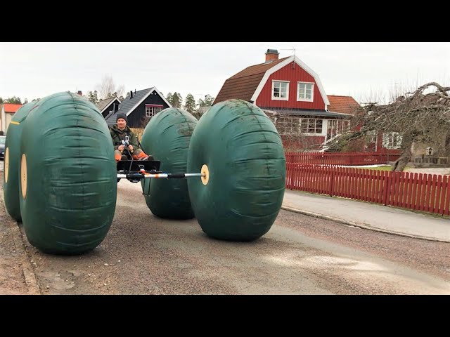 Inflatable car episode 7 First full  test drive DIY SHERP!