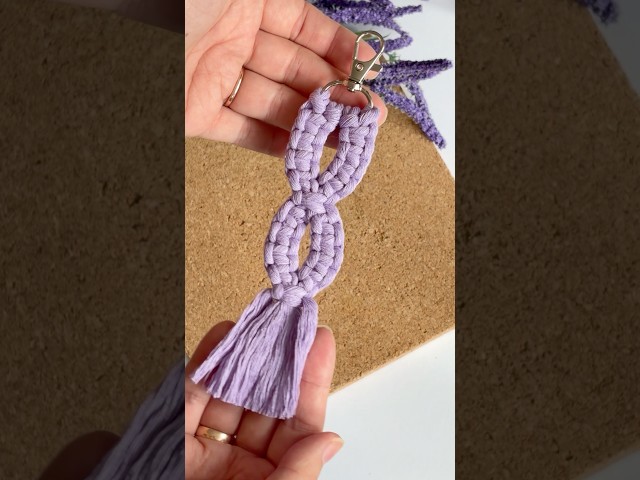 Easy Macrame Keychain Tutorial ✨ #macrame #keychain #diy