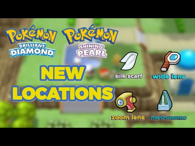 Where to Find Silk Scarf , Metronone, Zoom Lens & Wide Lens in Pokemon BDSP| Nintendo YouTuber