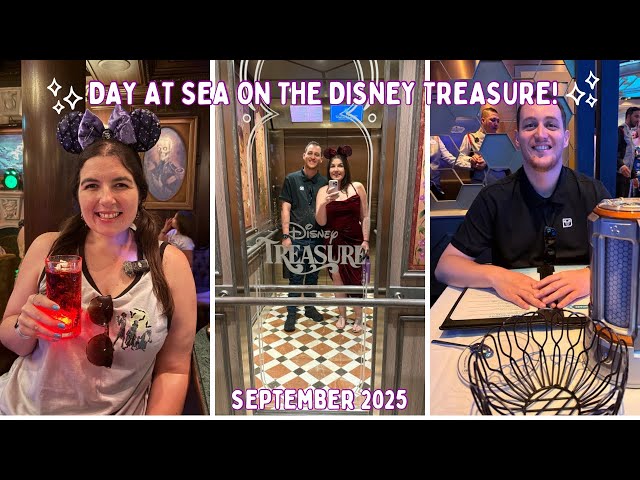 Disney Treasure Day at Sea! Haunted Mansion Parlor, Bingo Winner & Worlds of Marvel! | DAY10 SEP25