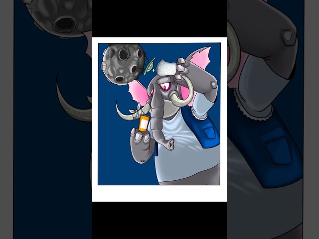 Still doing that character thing. Mans got a headache #characterdesign #speedpaint #elephant