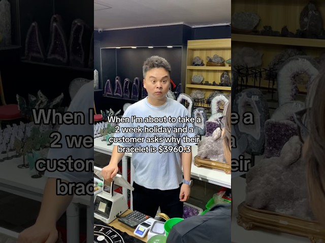 When I’m about to take a 2 week holiday and the customer ask why their bracelet is $3690 #crystals