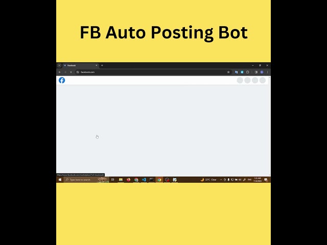 How To Auto Make Facebook Posts Using Facebook Bot #shorts #facebookbot