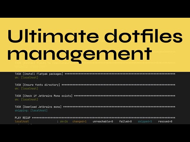The ultimate dotfiles setup