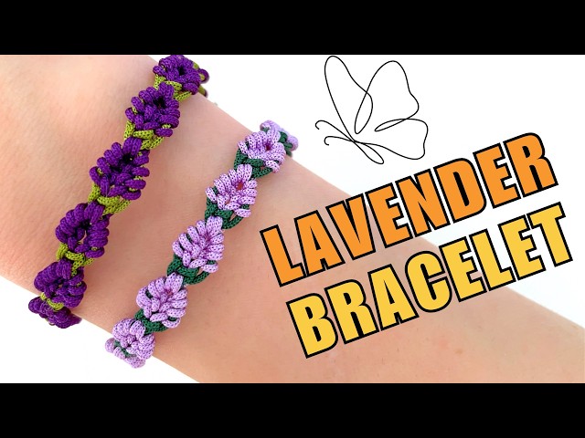 DIY 💜 Lavender Macrame Bracelet | Purple Macrame Bracelet | Lilac Flower Bracelet