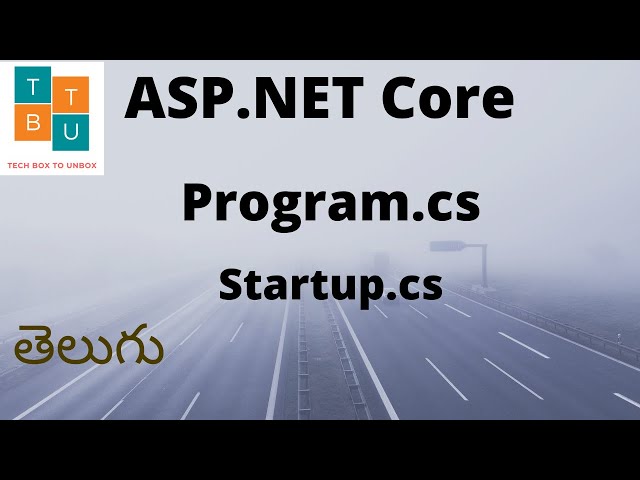 Program.cs and Startup.cs Files in ASP.NET Core in Telugu language