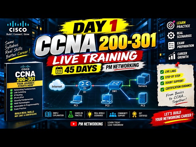 Day 1 of 45 Days CCNA 200-301 Mastery Course at PM Networking | #ccna #networks #pmnetworking