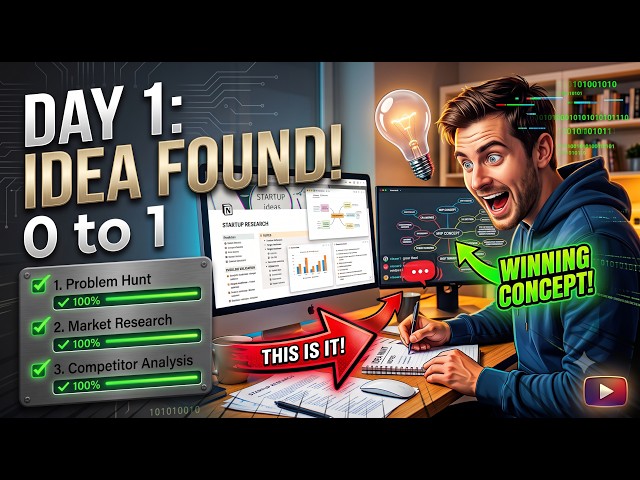 Building a Startup from Scratch (LIVE) — Day 1: Finding the Winning App Idea