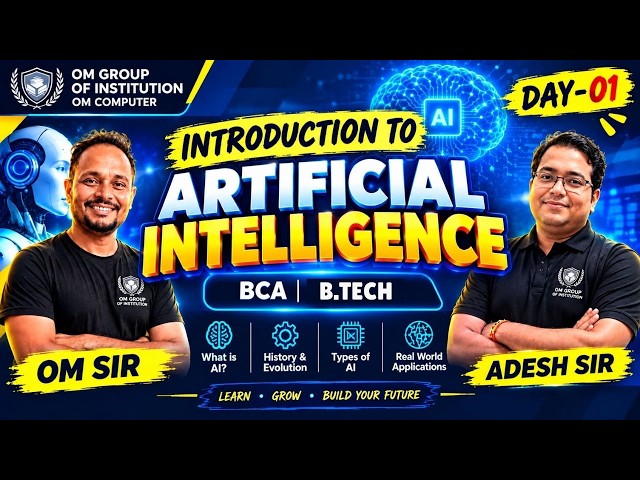 #ai Introduction to Artificial Intelligence | AI, ML, Deep Learning & GenAI | Day 01