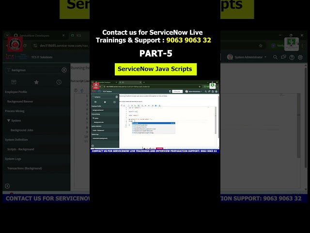 PART - 1 | ServiceNow Java Scripts