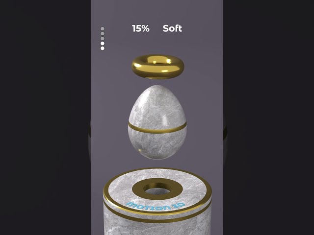 0% vs 100% Chicken Egg x Torus Soft Body 3D Simulation in Cinema4d vs Blender