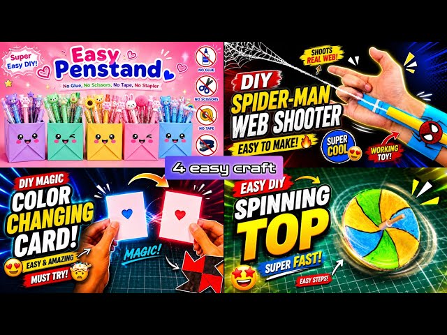 4 amazing.paper crafts 😱 | step by step tutorial #shortsfeed #shorts #trending 