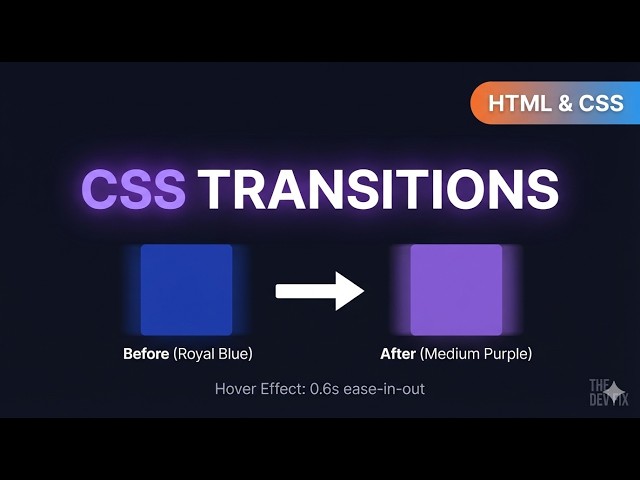 CSS Transitions Explained | Smooth Property Changes