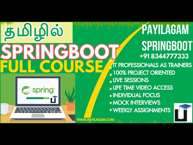 Spring Boot in Tamil for Beginners - 1 - Introduction to Beginners from Basics - Muthuramalingam