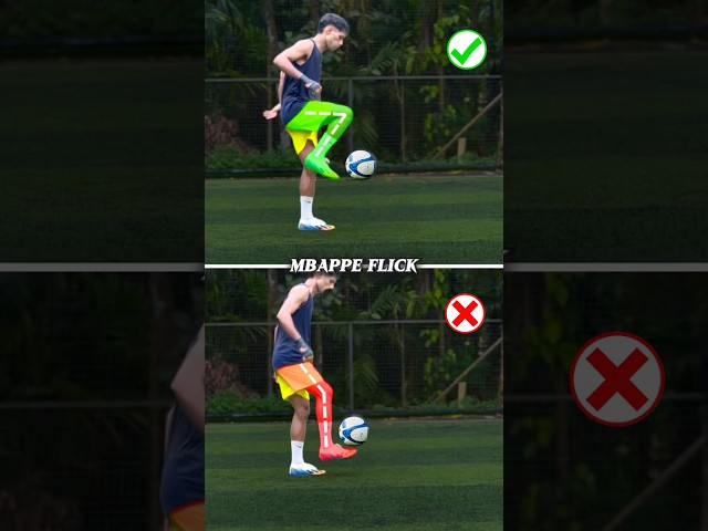 MBAPPE FLICK UP🪄⚽️ #footballskills #tutorial #football #soccer #mbappe #shorts