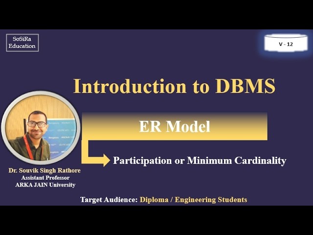DBMS Tutorial #12 | Participation in ER Model | Total vs Partial Participation | Minimum Cardinality