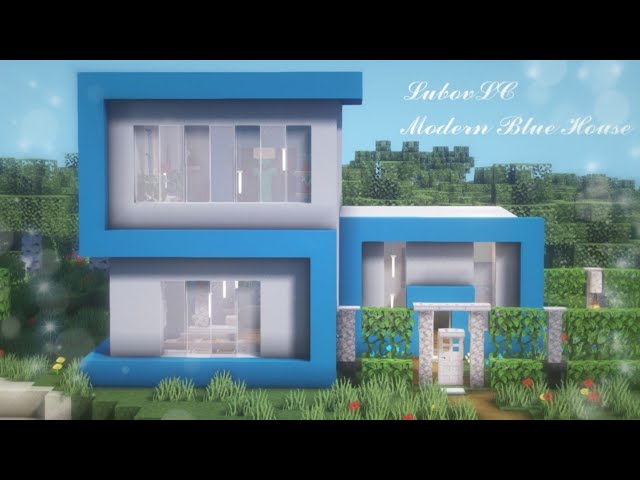 How to Build a Cute Blue House | Minecraft Tutorial 🏡 (#7)